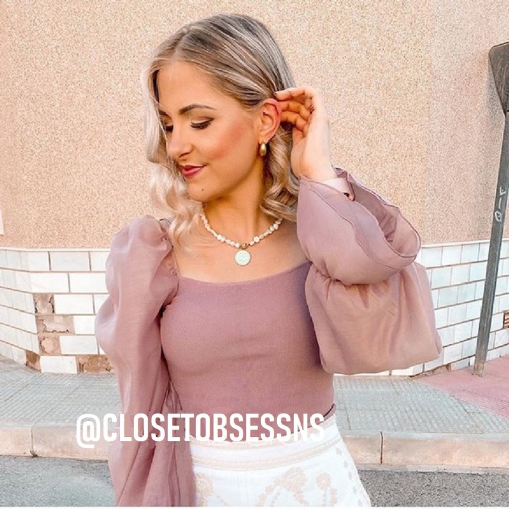 ZARA Knit Top with Puff Sleeves* - Picture 11 of 15